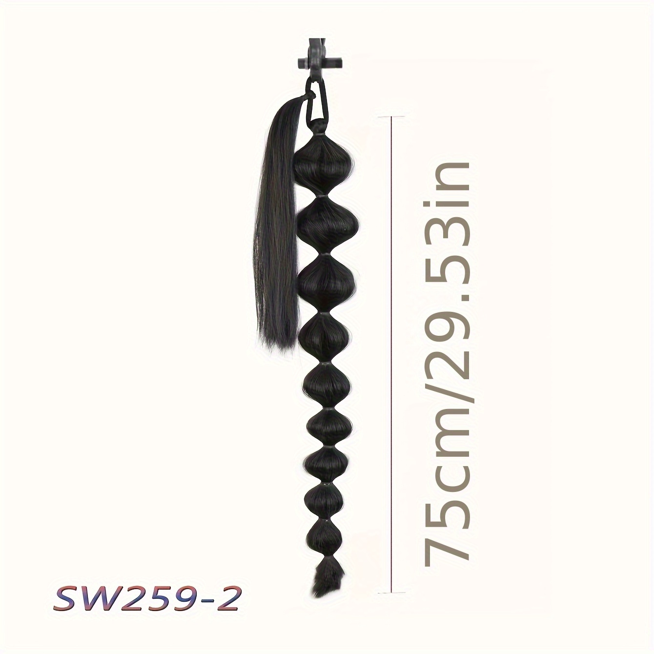 maotou braided hair extensions with highlighted bubble braid and lantern braid details 3