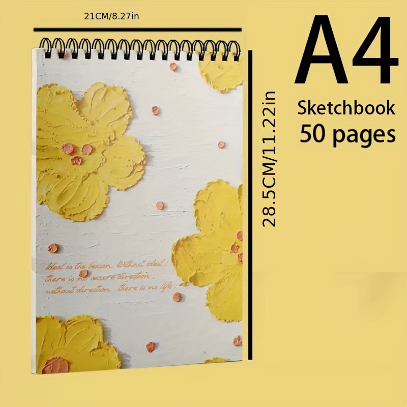 A4/8K 50 Sheets of Thickened Paper Sketchbook Student Art Painting