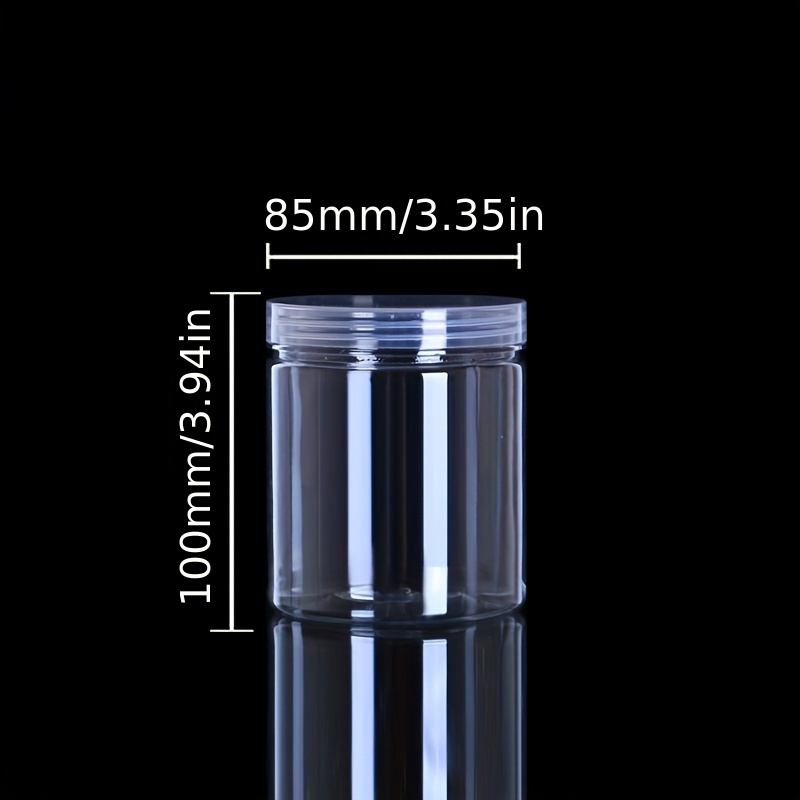 Transparent Plastic Cylindrical Container, For Food Storage