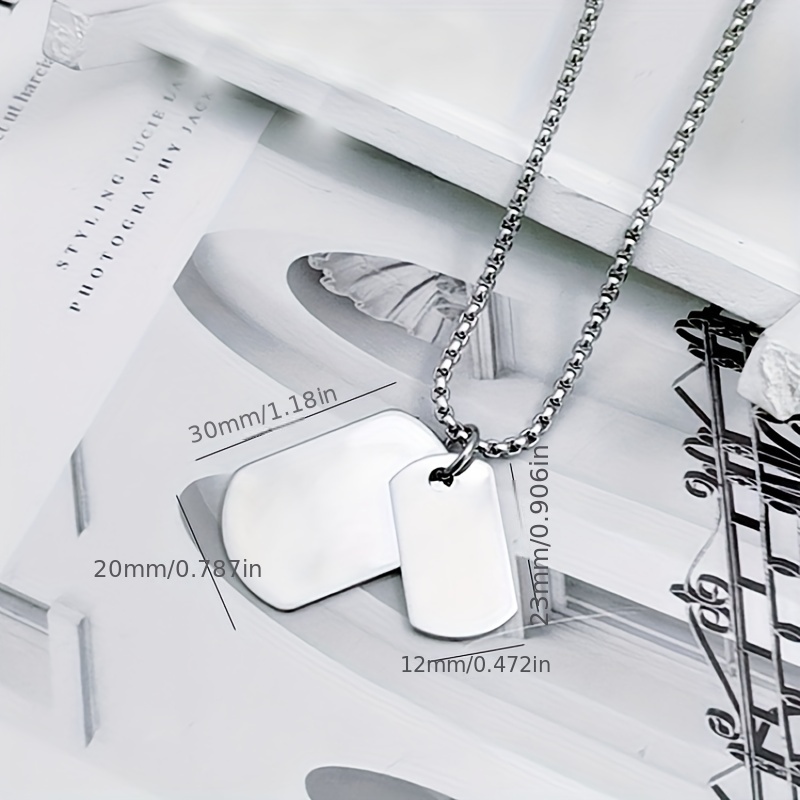 Stainless Steel Hip Hop Military Army Style Tags Dog Tags - Temu