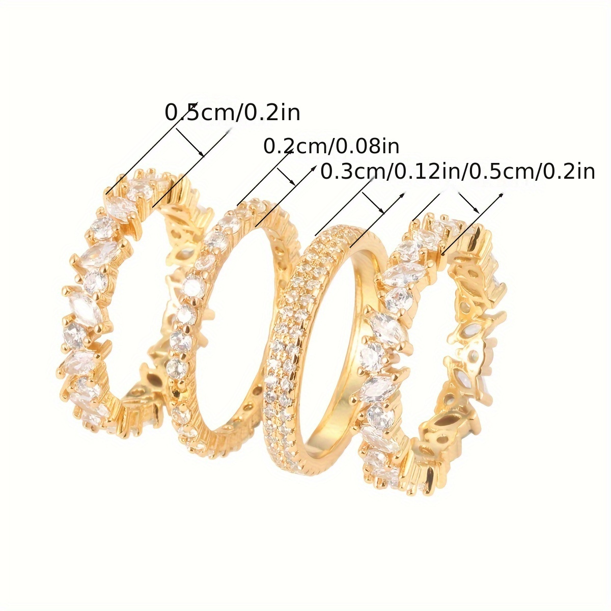 Women's Synthetic Zirconia Ring Set