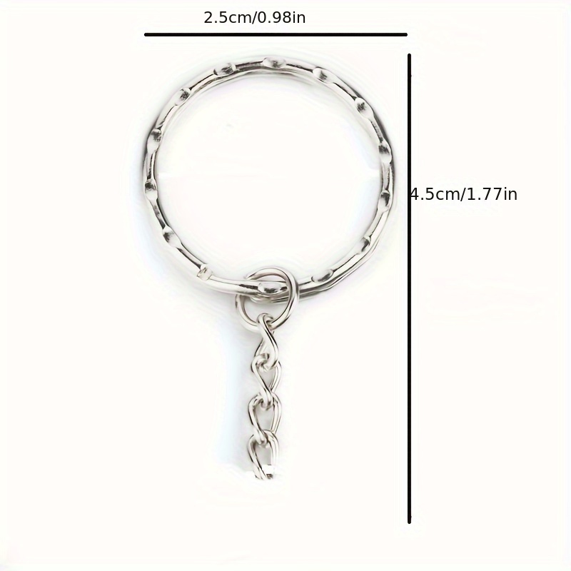 Metal Blank Keyring Keychain Split Rings Keyfob Key Rings Lobster