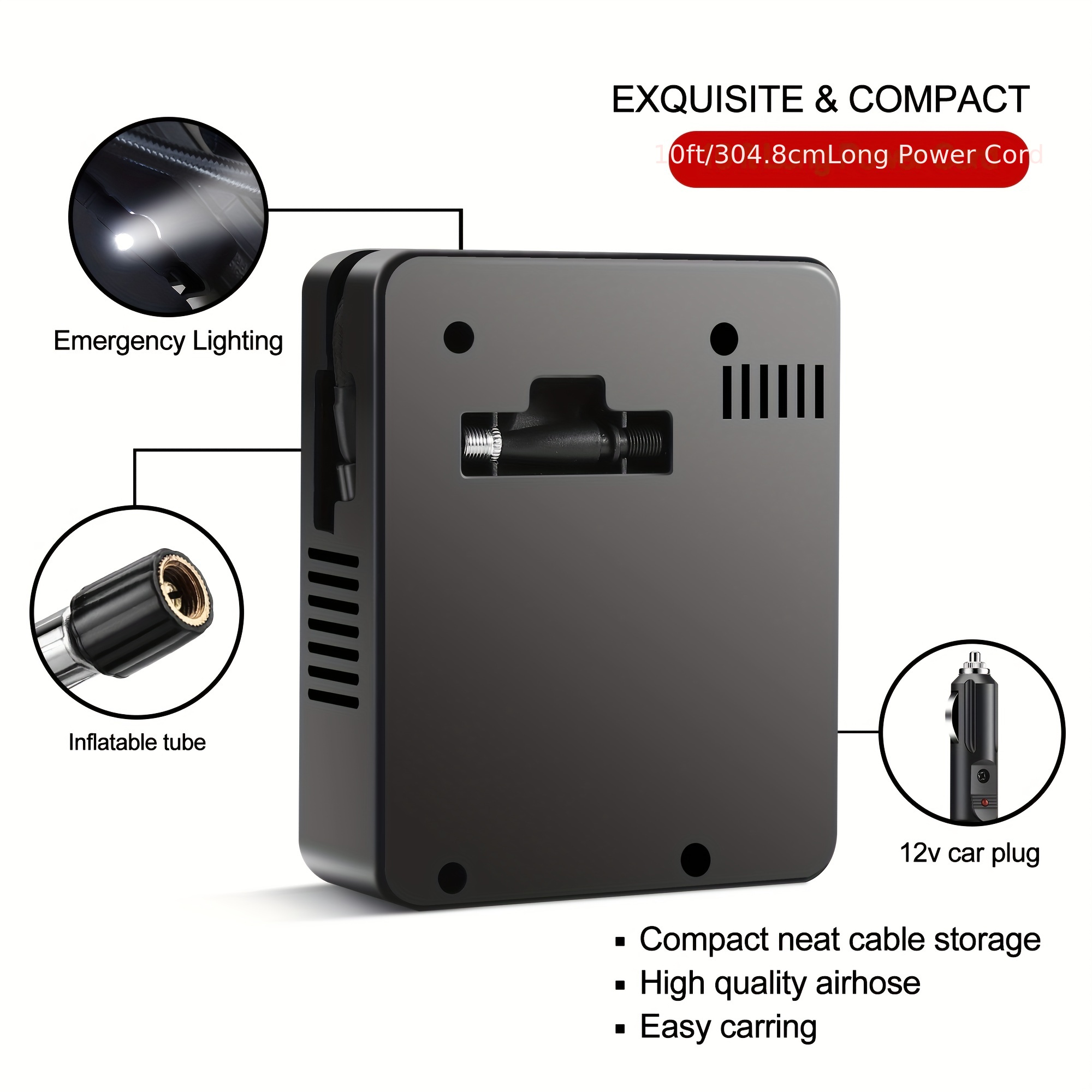Portable Mini Air Compressor for Cars Motorcycles Bicycles