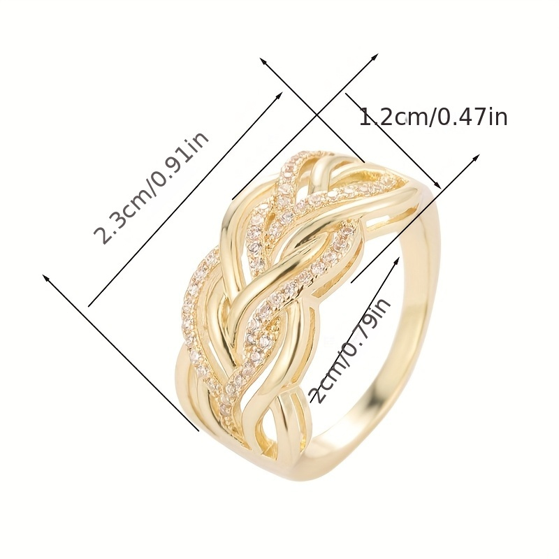 Classic Twist Set Synthetic Zirconia Women's Ring