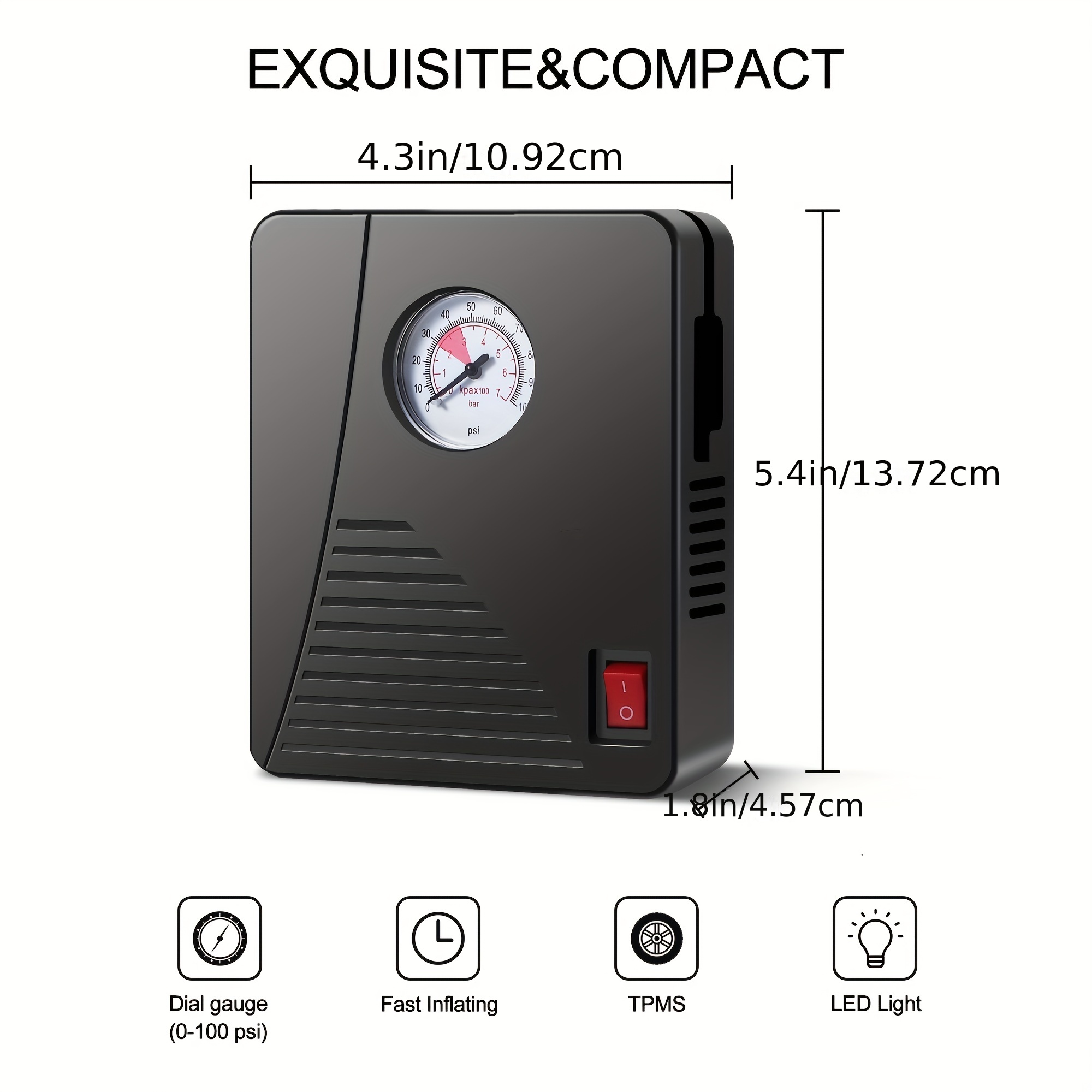 Portable Mini Air Compressor for Cars Motorcycles Bicycles