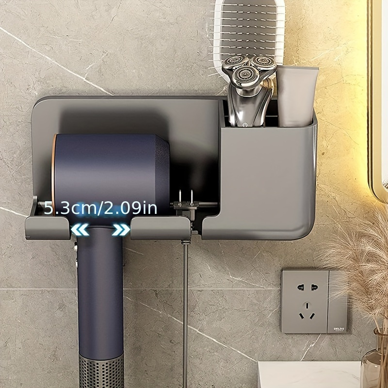 Soporte para secador de pelo, soporte multiusos para secador de pelo,  soporte para secador de pelo, soporte para baño montado en la pared,  organizador