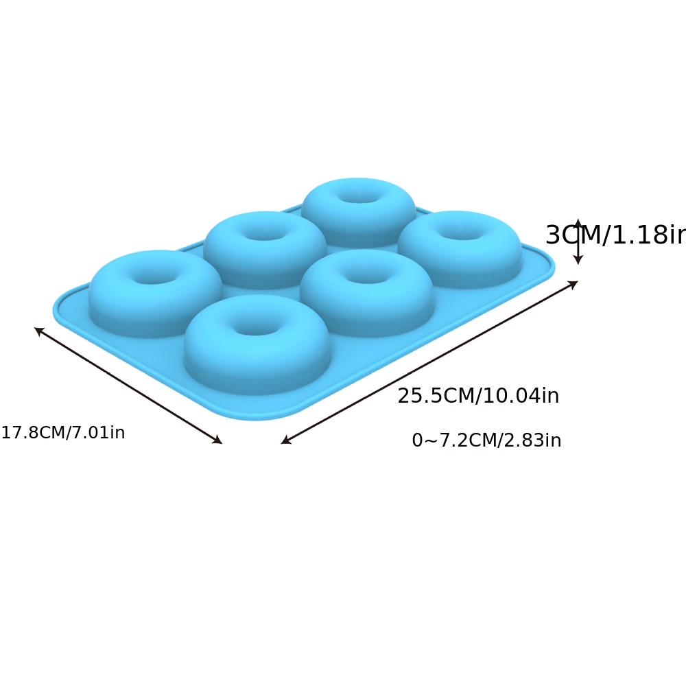 Non-stick Silicone Donut Mold For Baking Pastry, Chocolate Cake, And  Desserts - 6 Holes, Easy Diy Muffin And Donut Decoration Tools - Temu