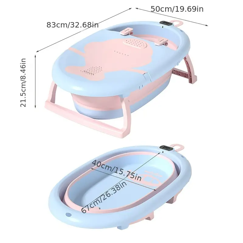 foldable household bathtub suitable for infants and young children pp tpe material 1 8kg details 0