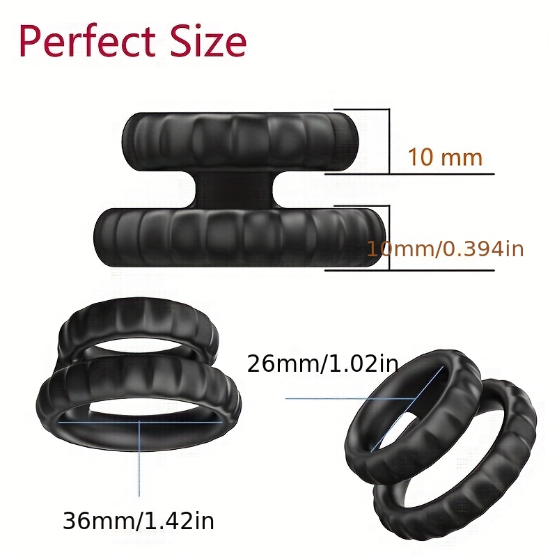 6PCS Mens Penis Rings Ejaculation Delay Cockring Silicone Erection Ring Sex  Toys