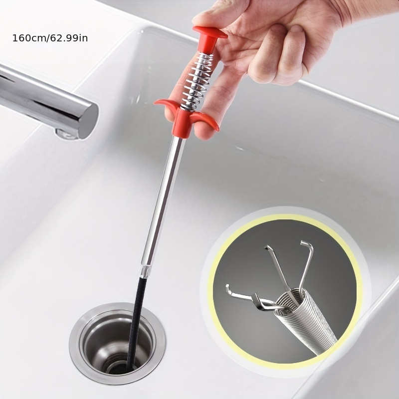 60\90\160\200cm Kitchen Sink Drain Unblocker Spring Pipe Cleaning