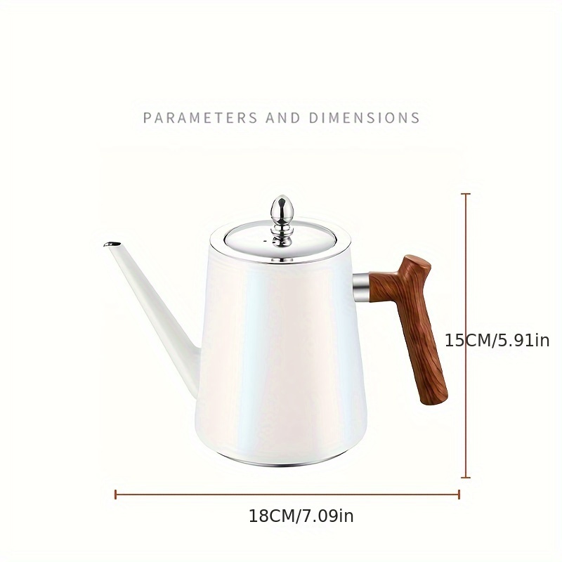   stainless steel teapot induction compatible   blooming loose leaf tea ideal for home office and restaurant use   details 6