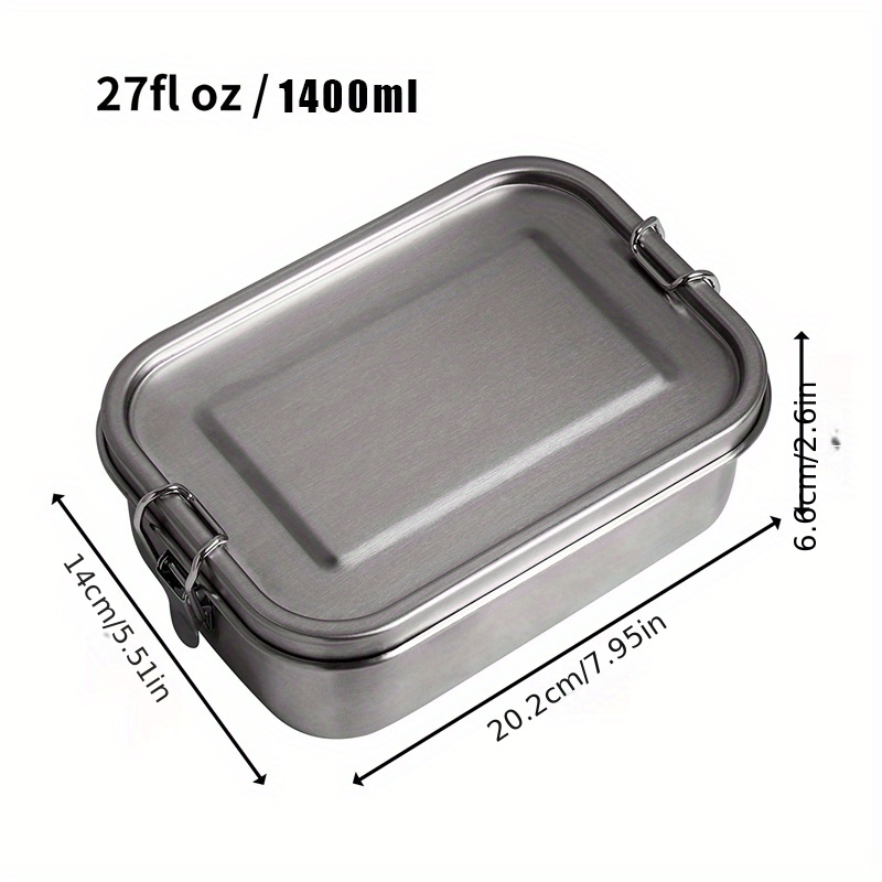 Stainless Steel Lunch Box, 1400 Ml, Stainless Steel Lunch Box