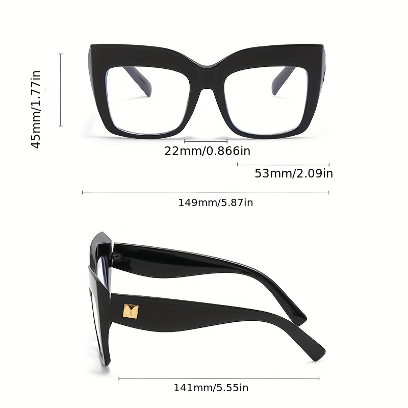 A Pair 1980s Style Square Glasses Vintage Glasses Frame - Temu