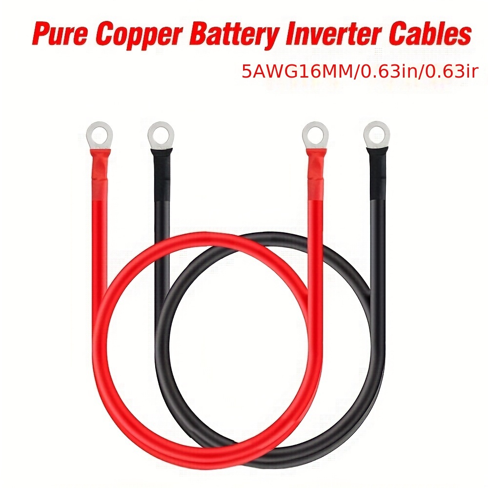 Ensemble de câbles de batterie avec bornes, cornes de 3/8 pouces