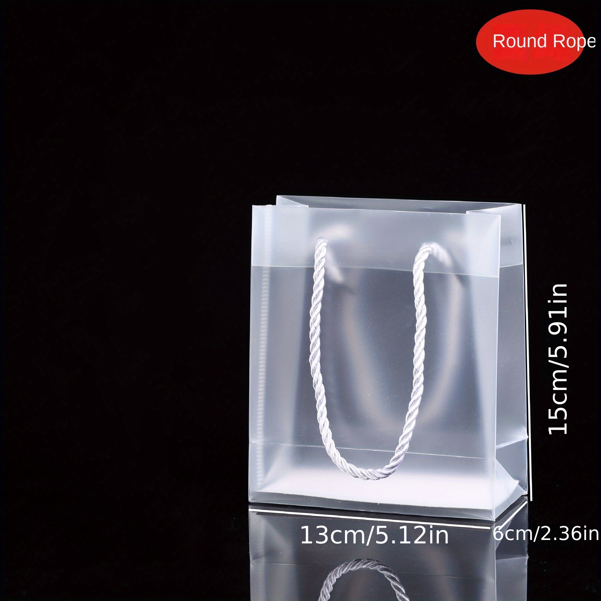 Plastic Transparent Shopping Bag, PVC Transparent Shopping Bag