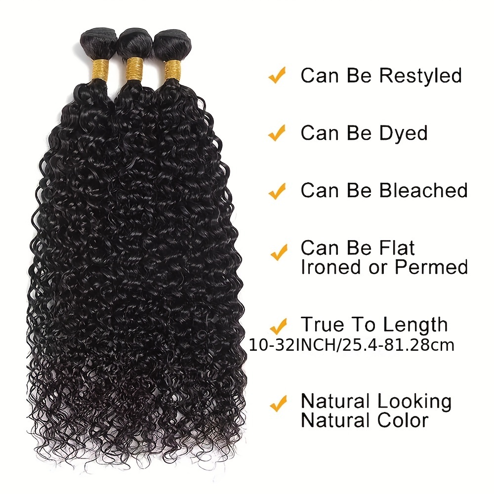 100% UNPROCESSED HUMAN HAIR BUNDLE 3 PCS WET N WAVY JERRY CURL –  SuperBeautyME305