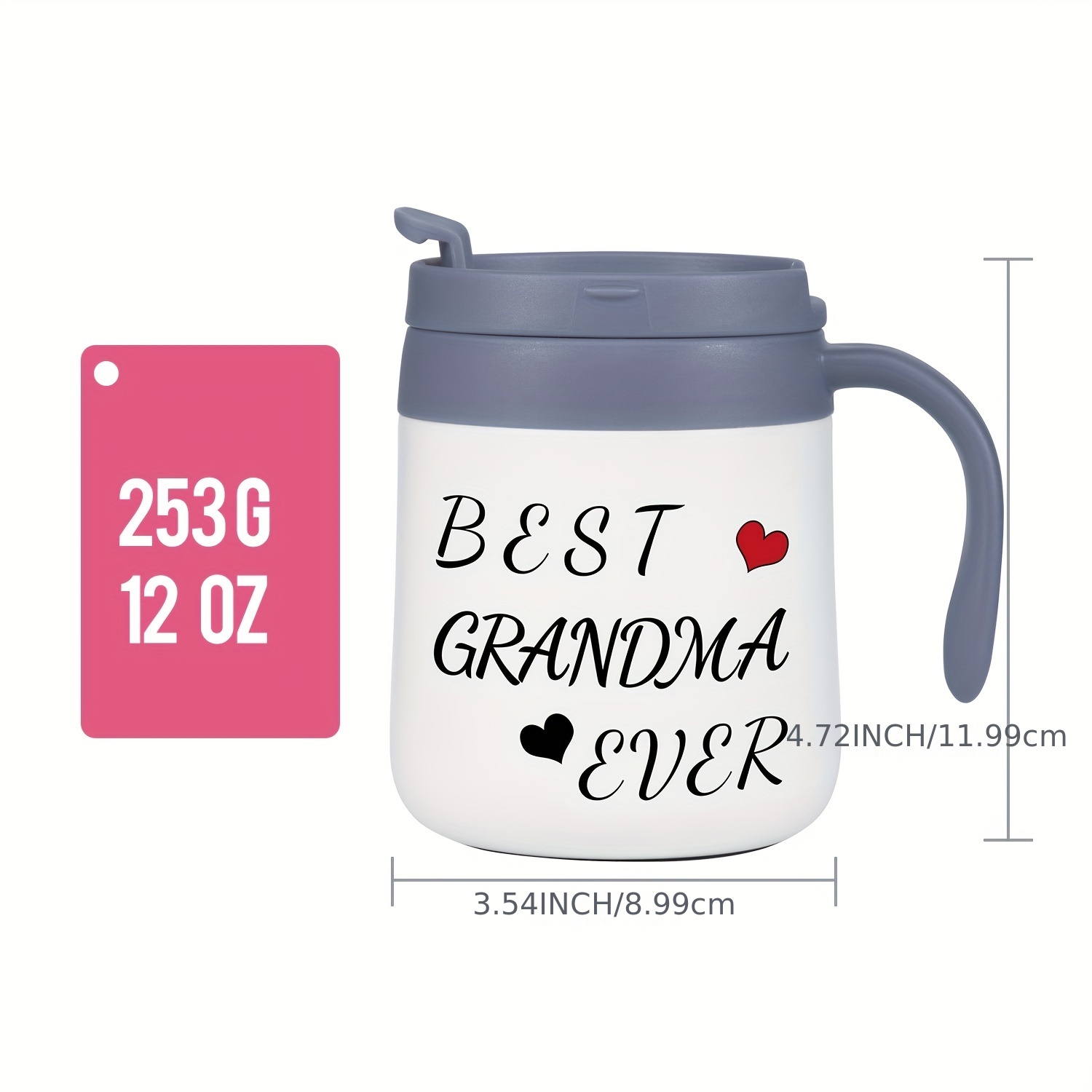 Best Grandma Ever Coffee Mug, Insulated Travel Tea Mug With Handle And Lid,  Grandma Mug For Birthday Christmas Mothers Gifts Day, Gifts For Grandma And  Women - Temu