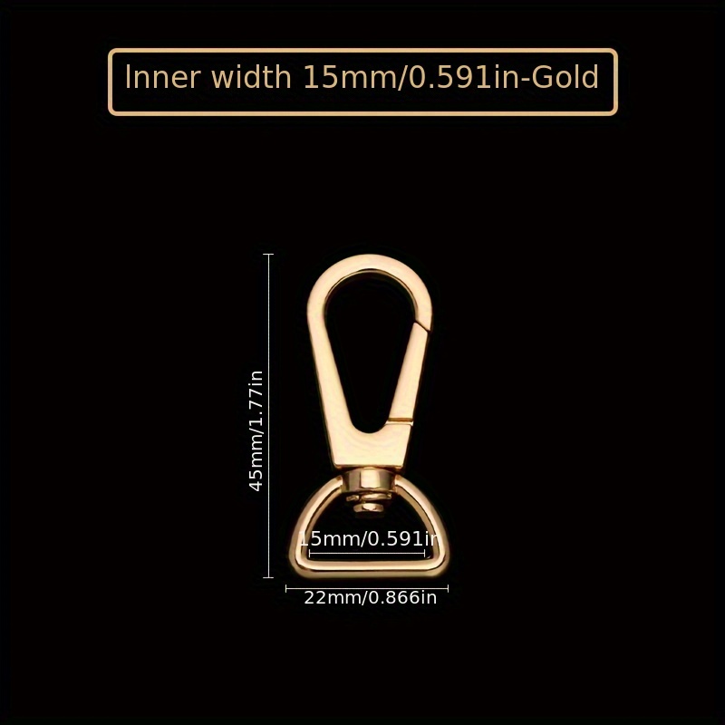 Snap hook 15mm gold