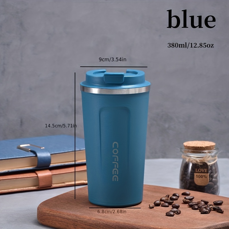 304 Stainless Steel Coffee Mug With Li Reusable Vacuum - Temu