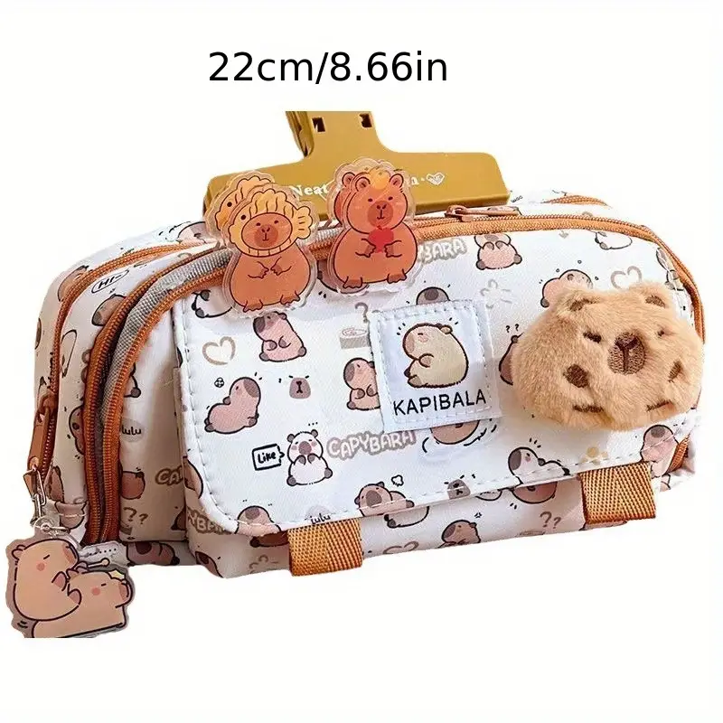 DKDDSSS Schooletui, Capybara Pennenetui, Capybara Schrijfwarenset, Pennenetui met Grote Capaciteit, voor School- en Kantoorbenodigdheden DKDDSSS Schooletui, Capybara Pennenetui, Capybara Schrijfwarenset, Pennenetui met Grote Capaciteit, voor School- en Kantoorbenodigdheden