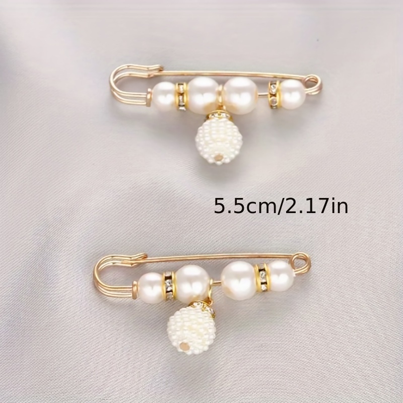 Sweater Shawl Clips Faux Pearl Dresses Cardigan Collar Clip Vintage Shirts  Cinch Clips for Women Girls Decor 