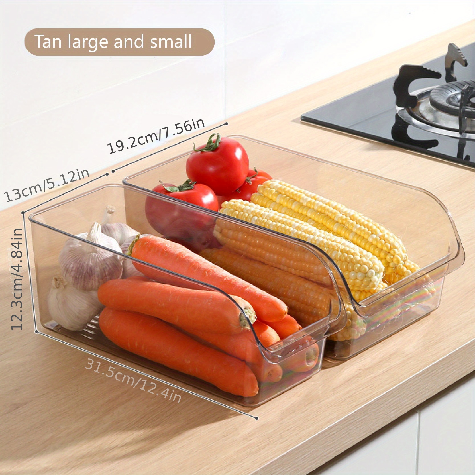 1pc Multi-functional Transparent Refrigerator Side Door Storage