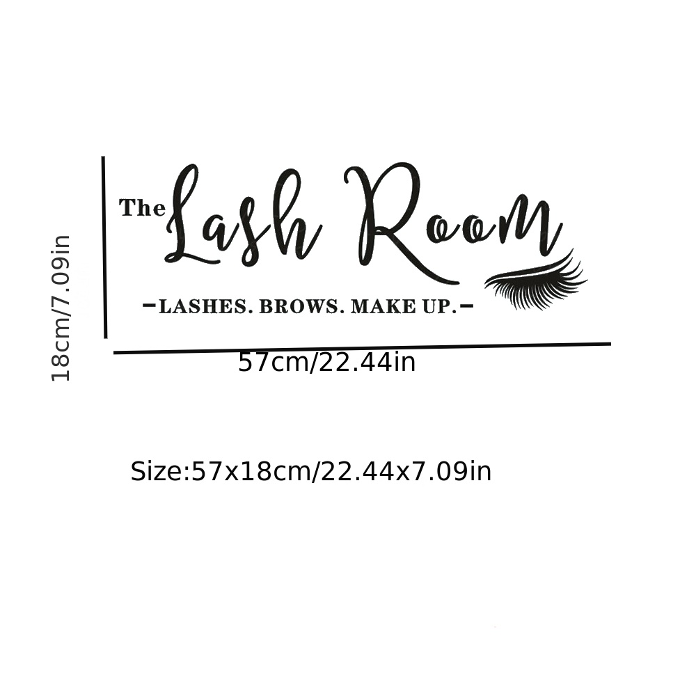 Lash Studio & Eyelash/brow Decal - Vinyl Wall Sticker Suitable For Décor, Lashes & Brows Make , Window/plastic Decoration