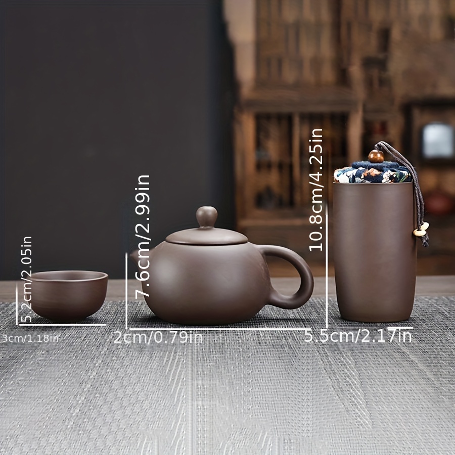 Purple Sand Tea Set One Pot Four Cup Travel Tea Set Business Gift