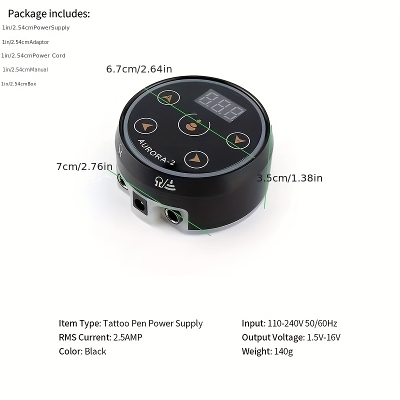 Tattoo Power Supply Controller For Coil Rotary Tattoo - Temu