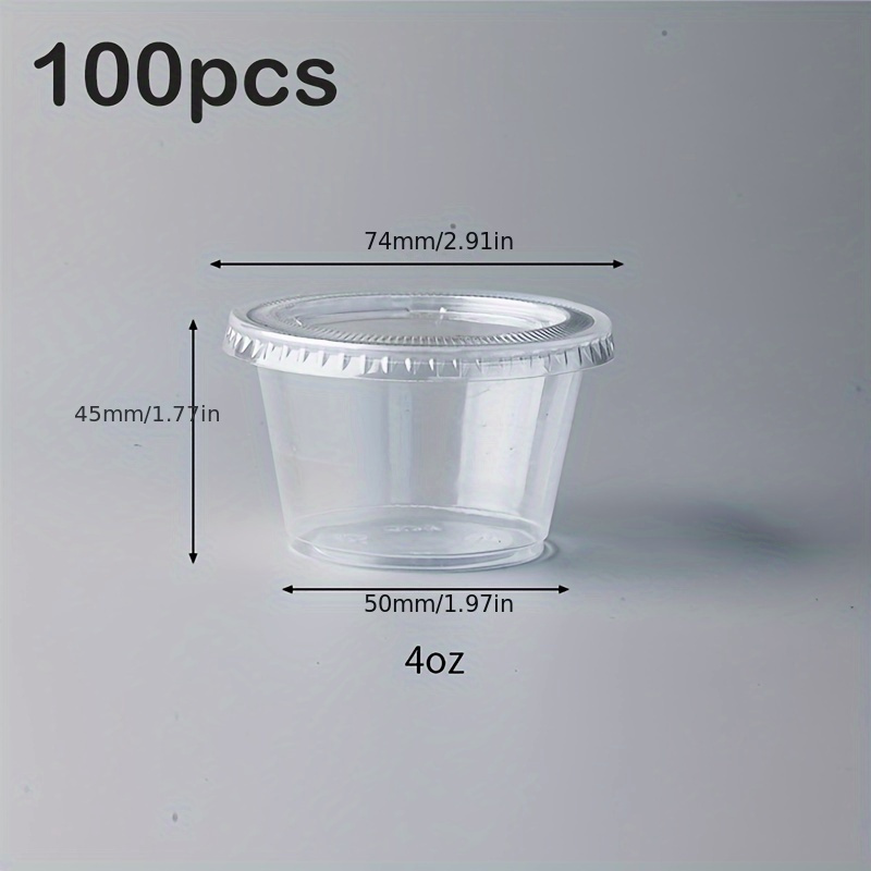 Plastic Takeaway Sauce Cup Food Packaging Containers Disposable