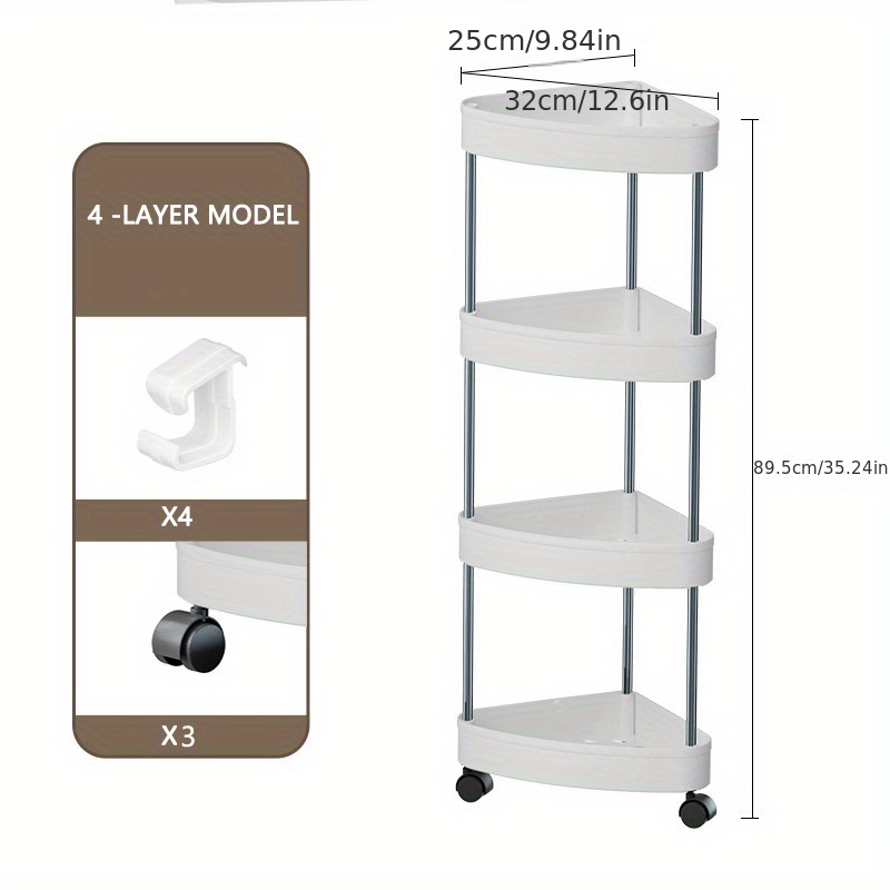 2/3 Layers Rotating Corner Shelves For Small Spaces Triangle - Temu