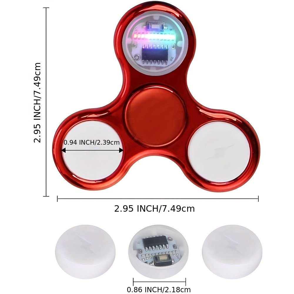 Fidget Spinner Glow In The Dark Adult Toy Anti Stress Led - Temu