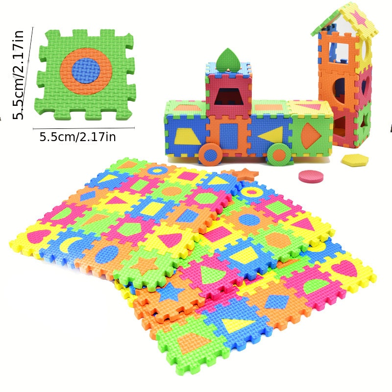 4pcs Plush Puzzle Carpet, Foam Mat Perfect For Crawling Kids And Adults,  Removable And Washable
