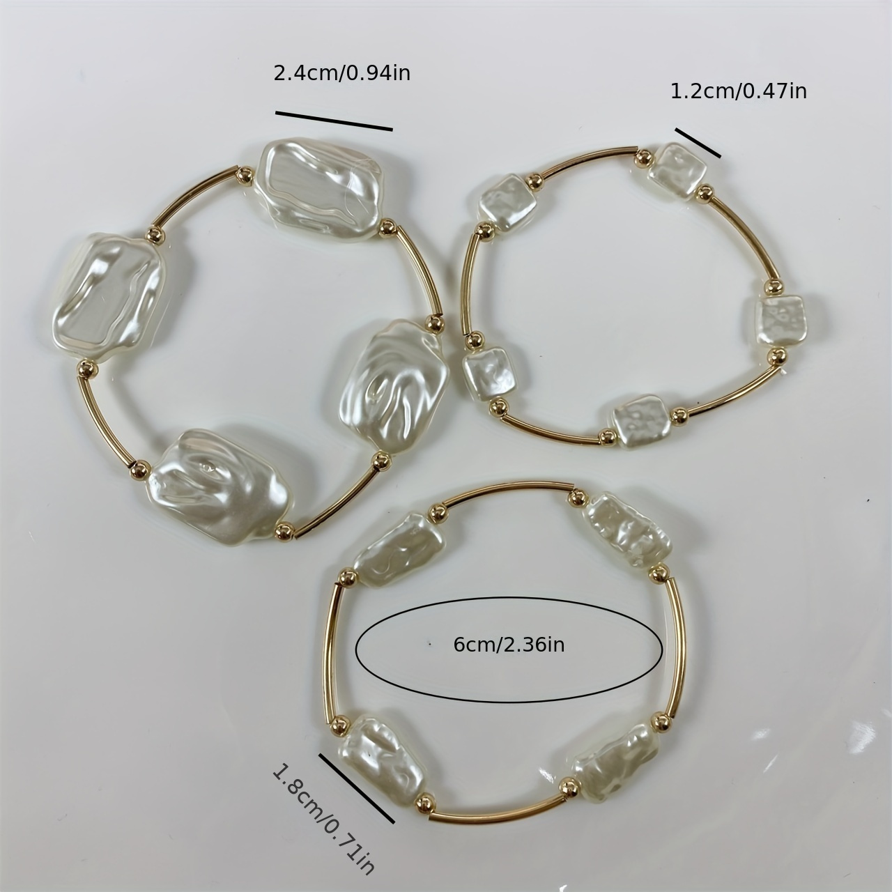 Three-Piece French Vintage Bohemian Style, Elegant Temperament, Goddess Vibe, Easy And Generous Daily Wear Bracelet for Women