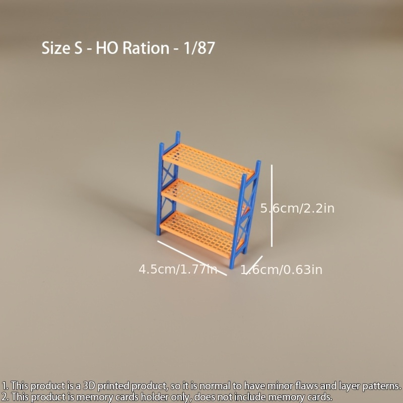 Miniature Industrial Warehouse Cargo Shelf Rack - 1:76 1:87 Scale For , Architectural Displays - Realistic Resin Collectible