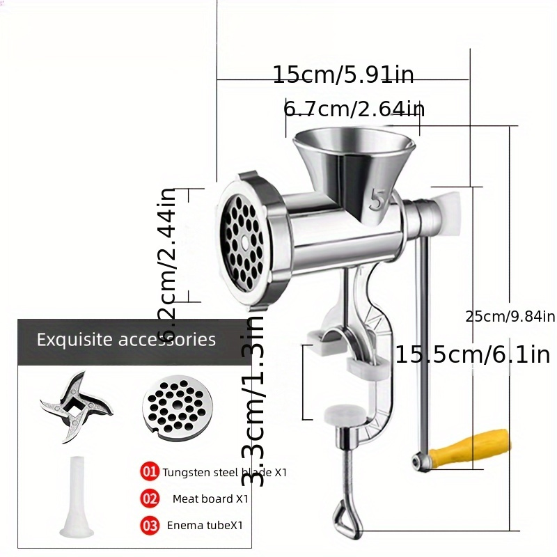 Manual Meat Grinder, Household Manual Meat Grinder, Multifunctional Hand  Shaking Sausage Filling Machine, Hand Operated Beef Noodle Pasta Mincer,  Sausages Maker Gadgets, Vegetable Shredder, Grinding Machine, Kitchen Tools  - Temu