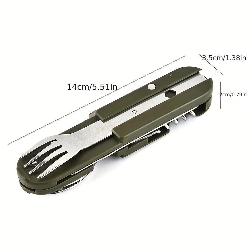 Polished Stainless Steel Multi-Purpose Opener Foldable Mini Portable for Kitchen Camping Opener Can Travel