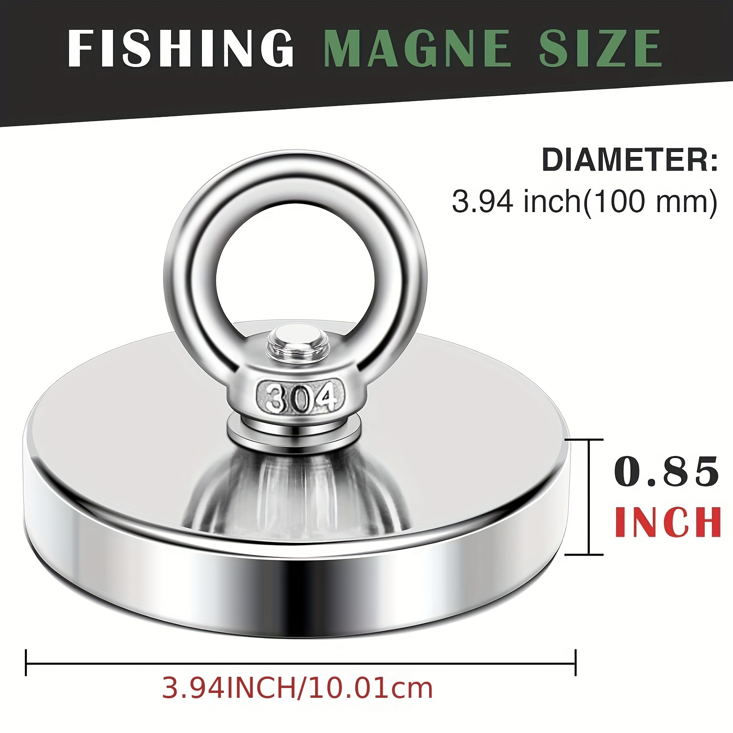 

Super Fishing Magnets, High , Large Magnet Fishing Kit With Neodymium Rare Earth Magnet For Retrieving In River, Magnetic Fishing, Diameter 3.94 Inch