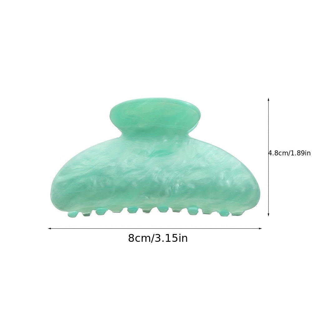 

1pc Elegant Pvc Hair Claw Clip, Medium Size, Simple Non-slip Hair Accessory For Women And Teens