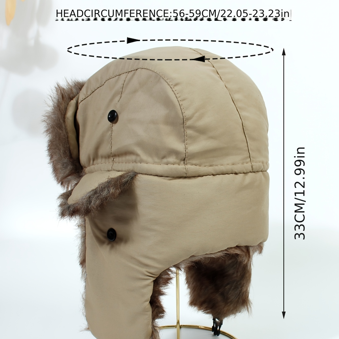 Winter Faux Fur Ski Cap Warm Bomber Hats Ushanka Russian Earflap Bonnet  Trapper Hat GREEN