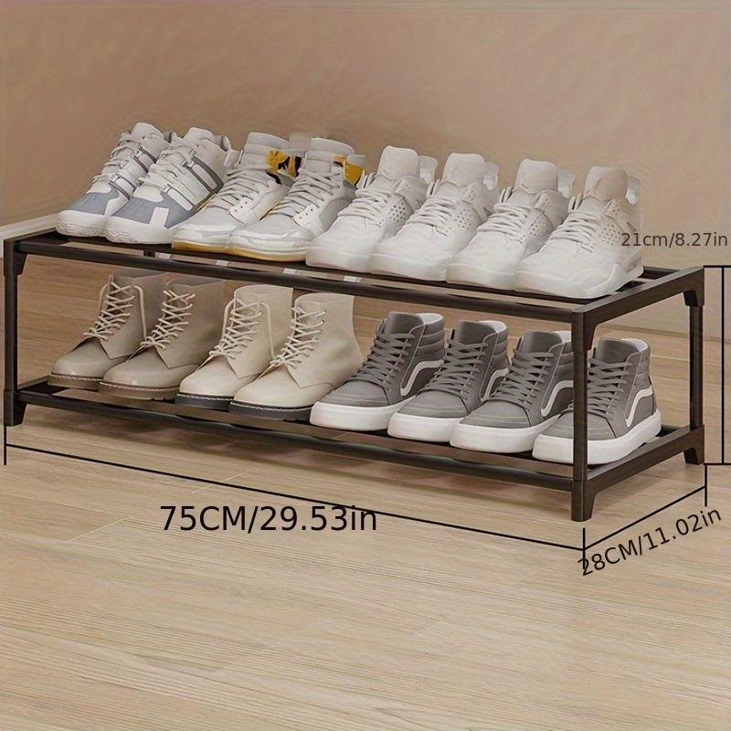 1  tier compact shoe rack storage box shoe organizer durable   ideal for storing shoes and decorations freestanding storage rack suitable for   closets and bedrooms to  