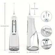 Electric Water Flossers For Teeth, Whitening Dental Oral Irrigator, Rechargeable Cordless Waterproof Whitening Teeth Brush Kit At Home And Travel details 1