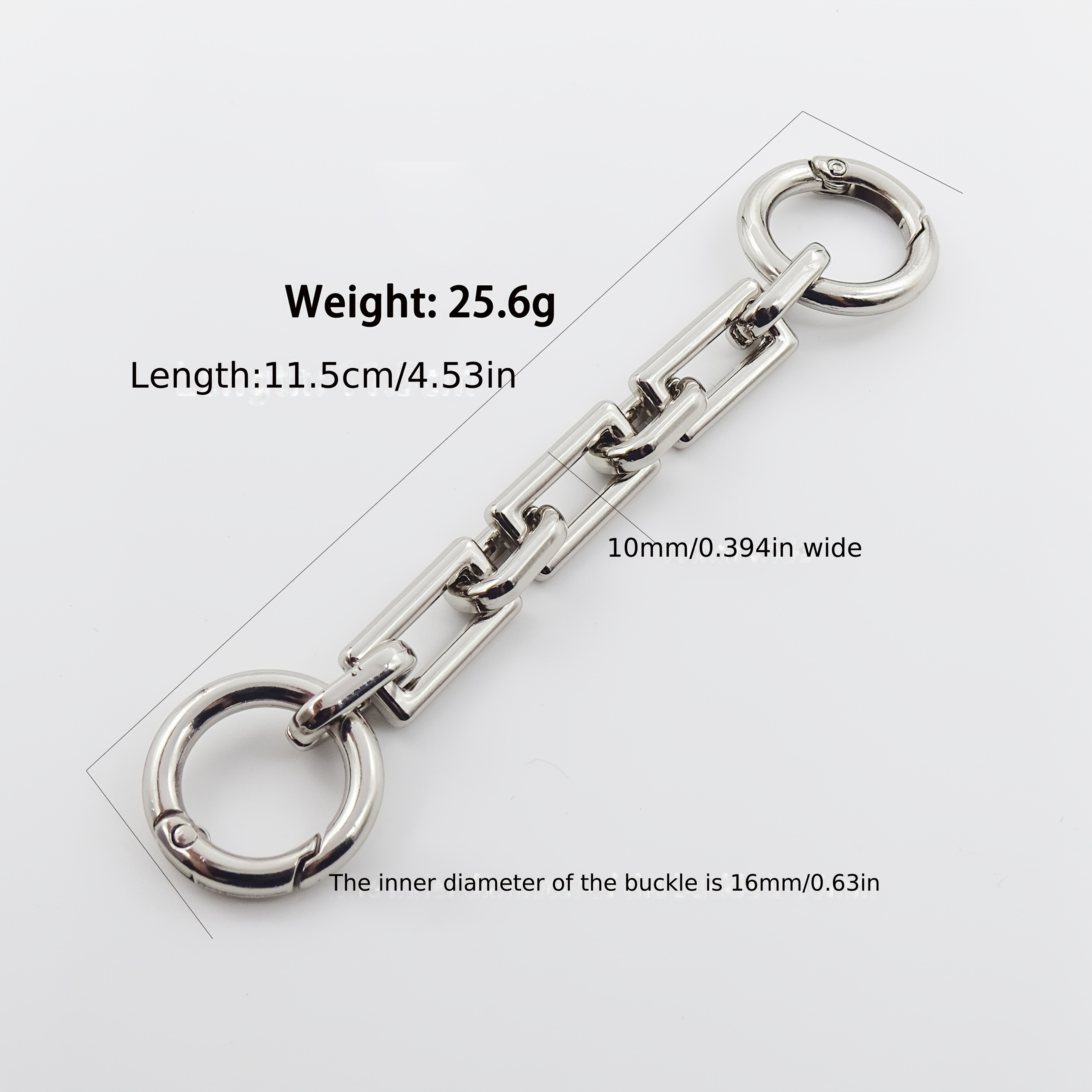 Bag Extension Chain Square Extension Leather Shoulder Strap Chain Transformation Armpit Bag Chain Accessories Bag Pendant