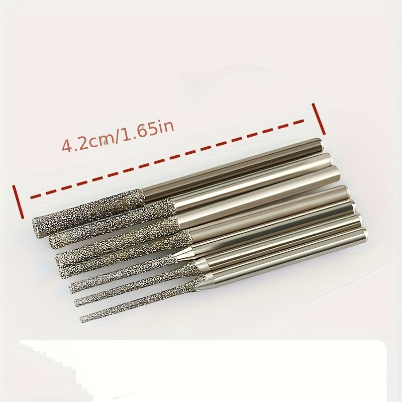Image of Emery Punch Needle Jade Jade Agate Drilling And Reaming Special Drill Bit Extended Diamond Grinding Needle Set (0.8, 1.0, 1.2, 1.5, 1.8, 2.0, 2.5mm)