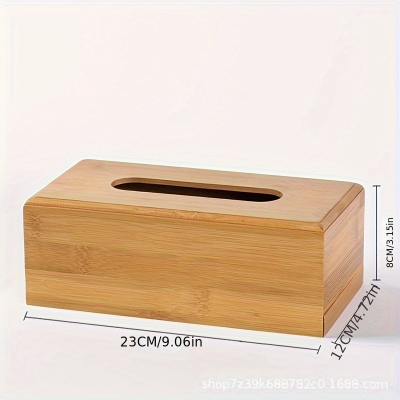 1pc Caja Pañuelos Madera Bambú Caja Papel Simple Plástico - Temu Mexico