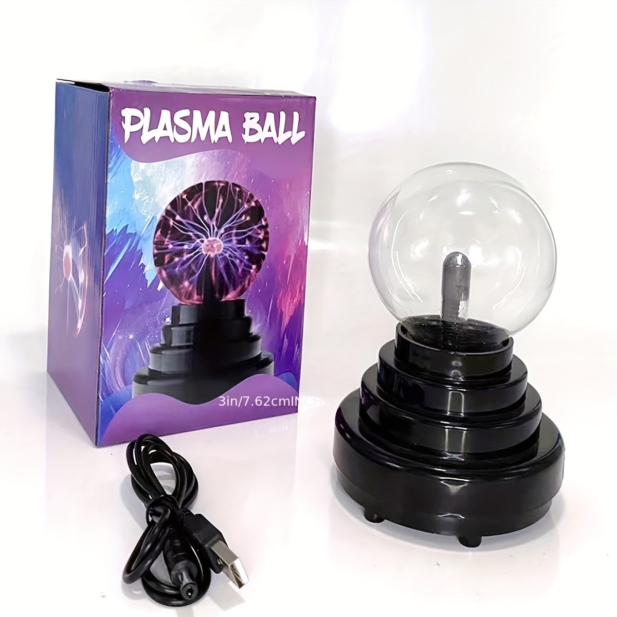1pc Lampe À Plasma, Boule Magique De Plasma Sensible Au Toucher De