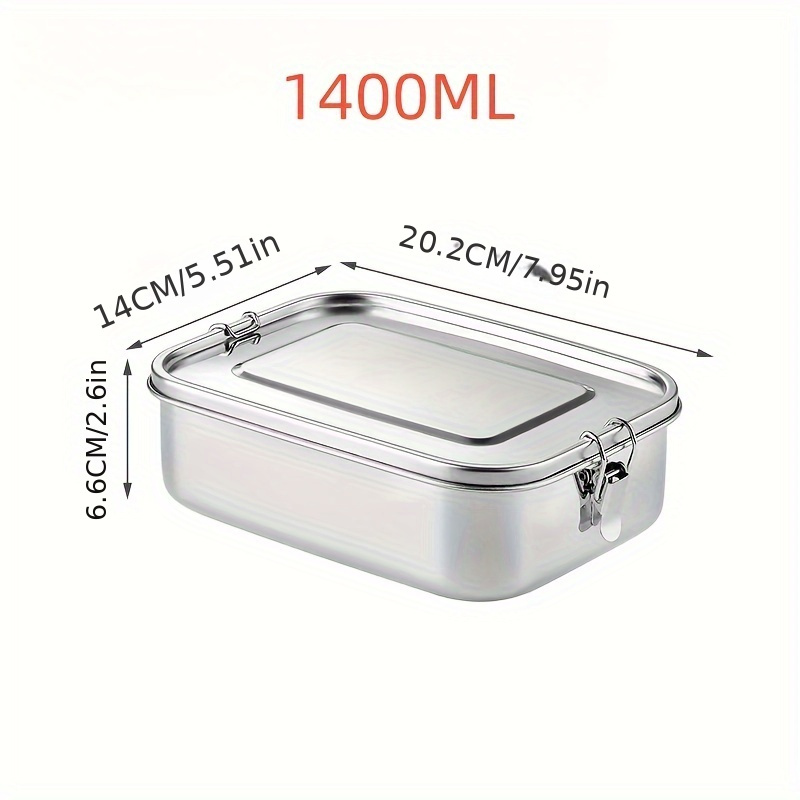 Stainless Steel Lunch Box, 1400 Ml, Stainless Steel Lunch Box, Leak-proof  Lunch Box, Lunch Box With