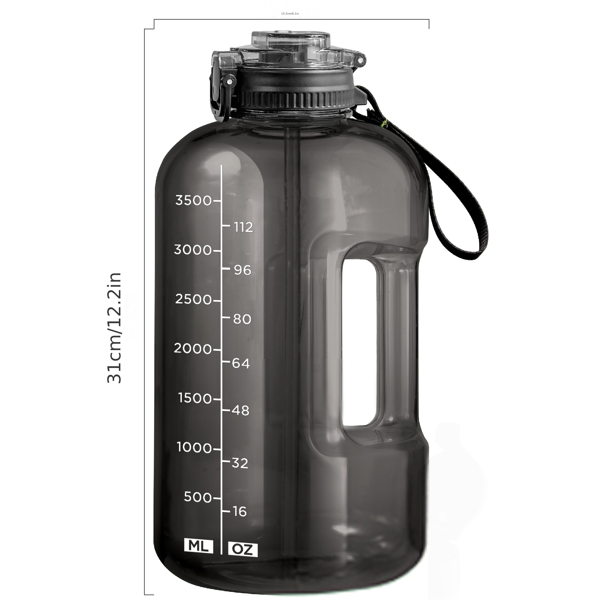 1500ml 1900ml Outdoor Thermos Kettle Water Bottle With Straw