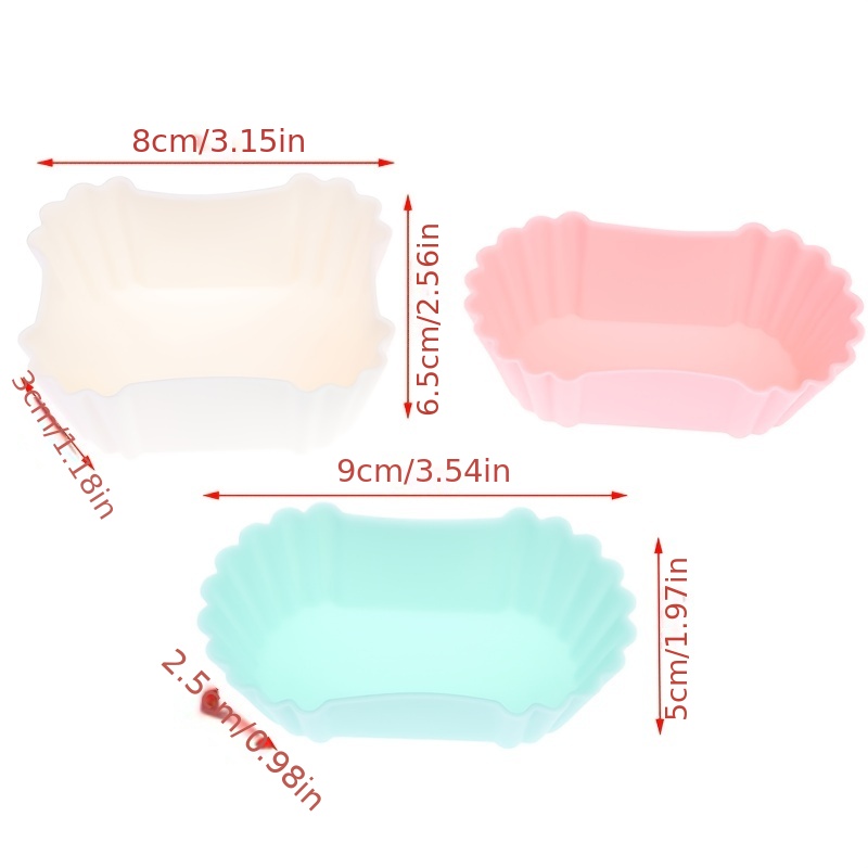 3pcs Reusable Silicone Bento Divider Cup Easy Clean Accessories