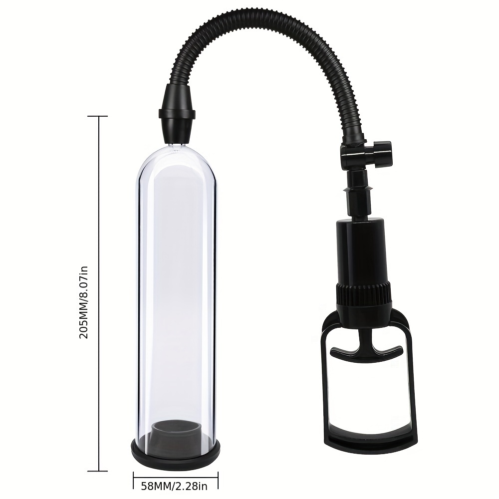 Male Manual Penis Pump With Scale, Negative Pressure Vacuum Pump, Male Enhancement Training Equipment, Adult Male Sex Toys, Male Stronger Auxiliary Erection Exerciser image